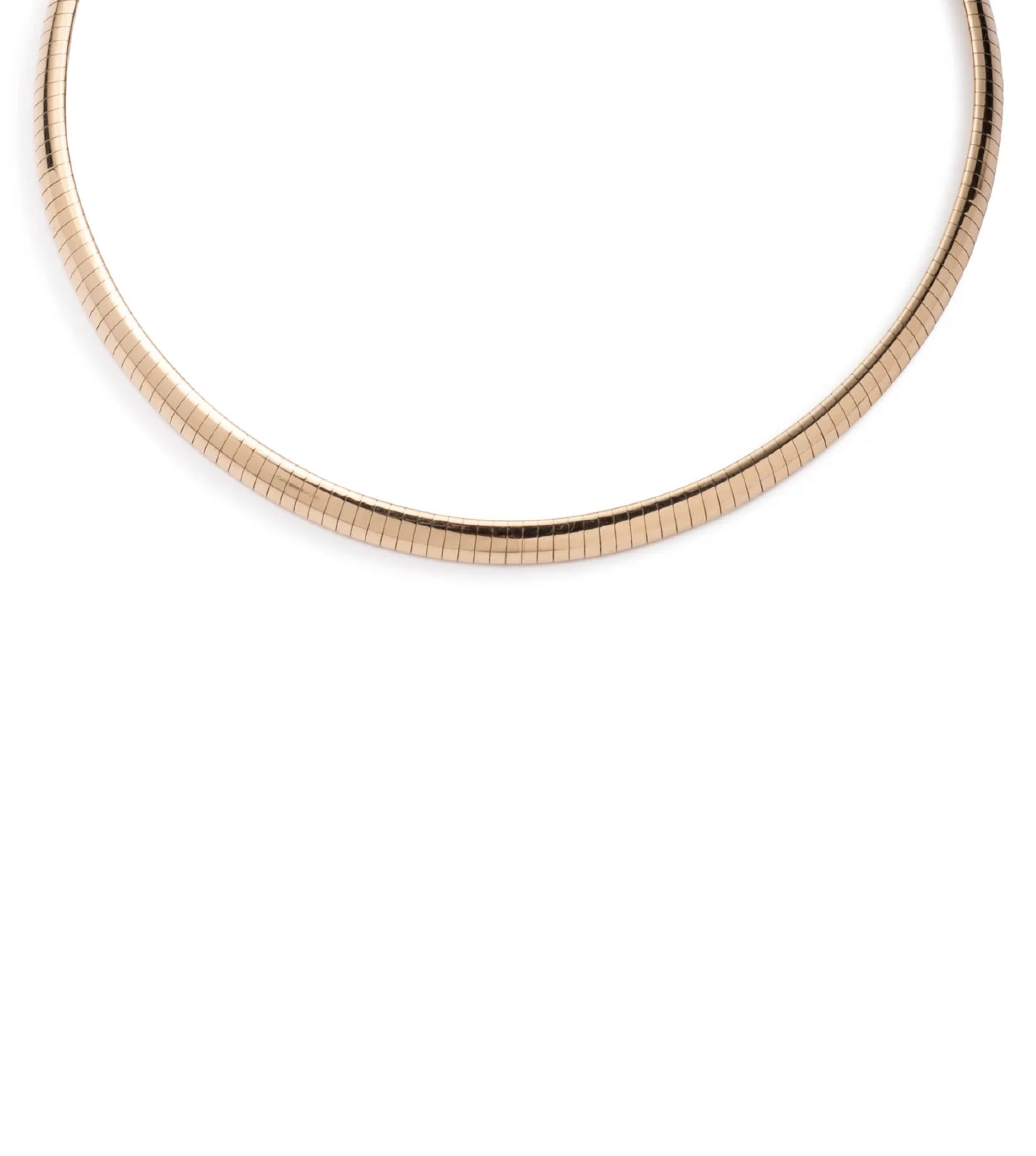 Medium Sleek Collar 18K Gold Omega Chain Necklace FoundRae