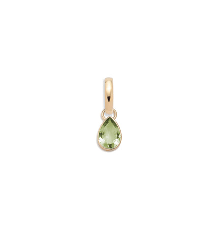 Forever & Always a Pair - Love : 0.65ct Peridot Pear Pendant with Oval Push Gate