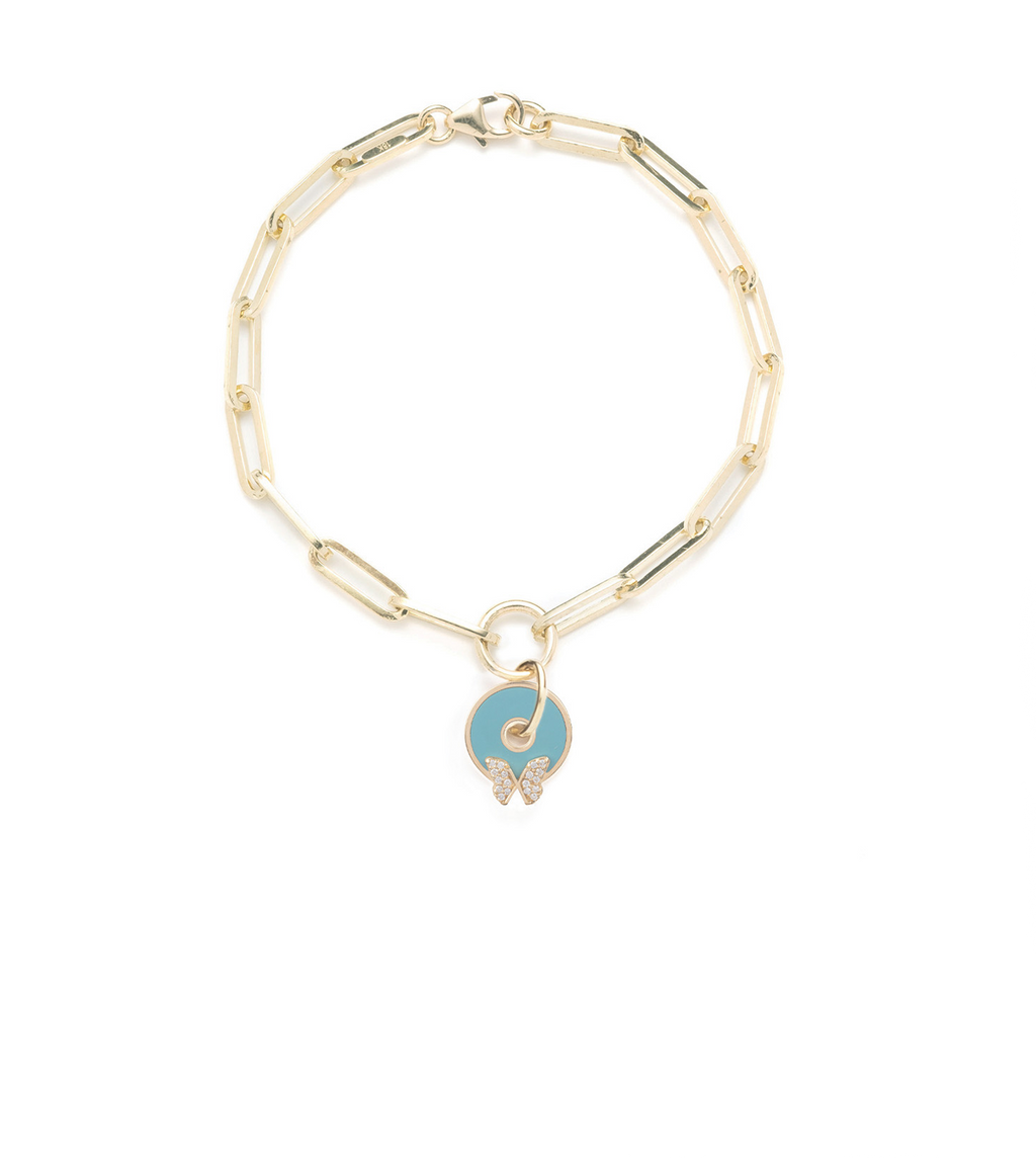 Reverie : Aqua Butterfly Classic Fob Bracelet view 1