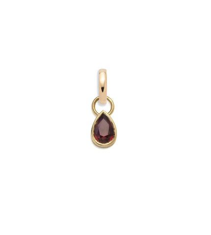 Forever & Always a Pair - Love : 0.8ct Ruby Pear Pendant with Oval Push Gate