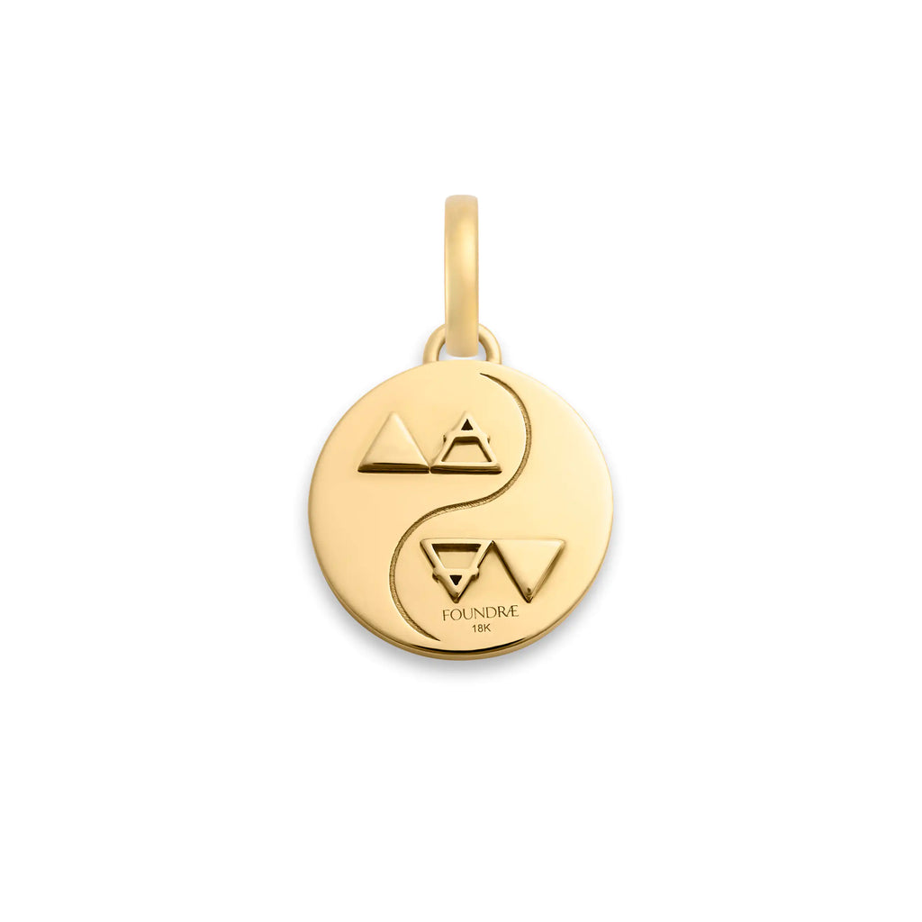 18K Yellow Gold Wholeness | Balance Baby Medallion | Diamonds, 18K Yellow Gold – FoundRae view 5