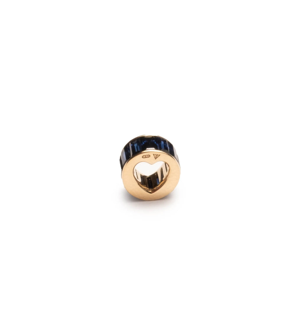 18K Yellow Gold Baguette Blue Sapphire - Love : Heart Beat – FoundRae