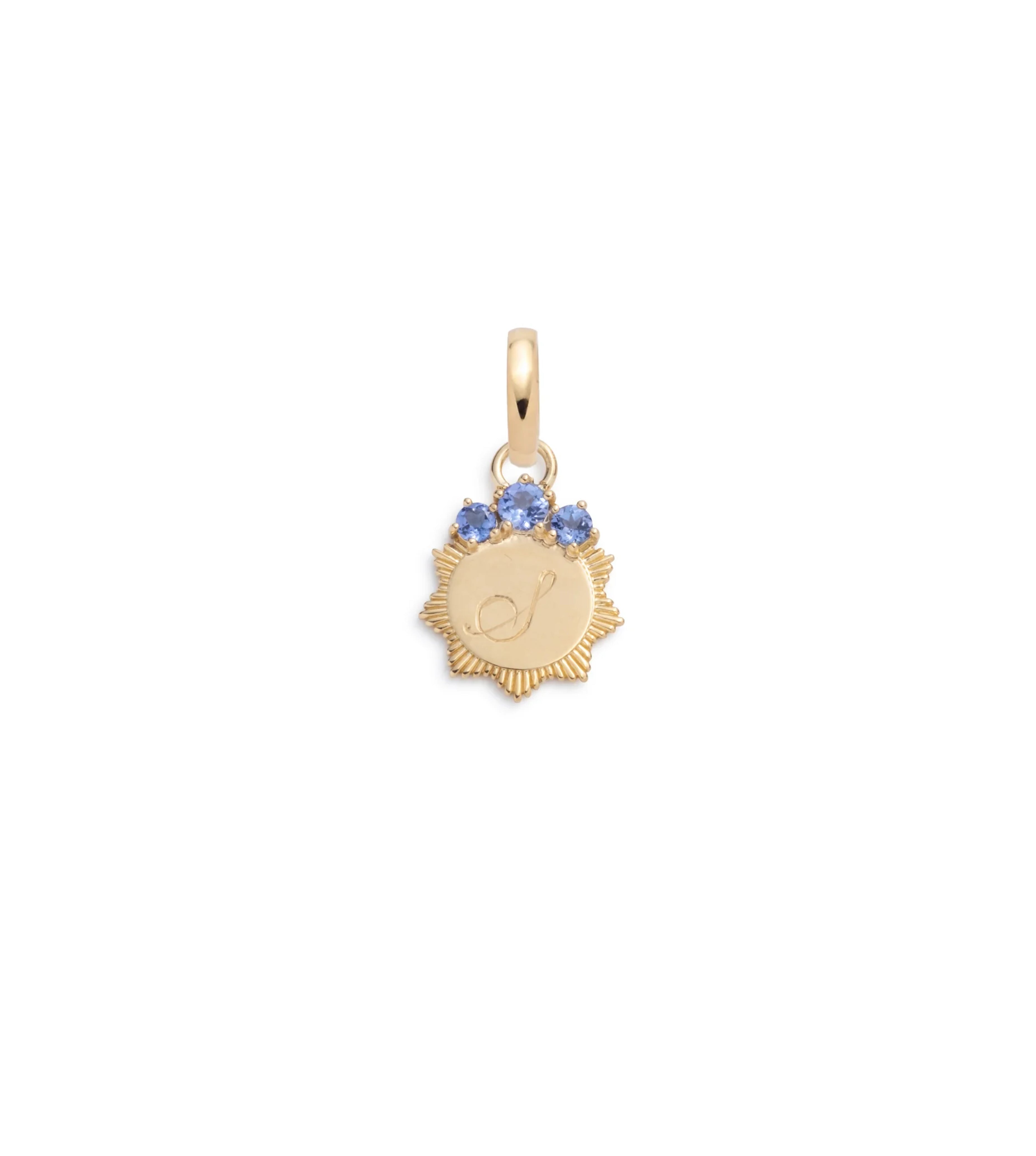 Tanzanite Engravable : Miniature Medallion with Oval Pushgate