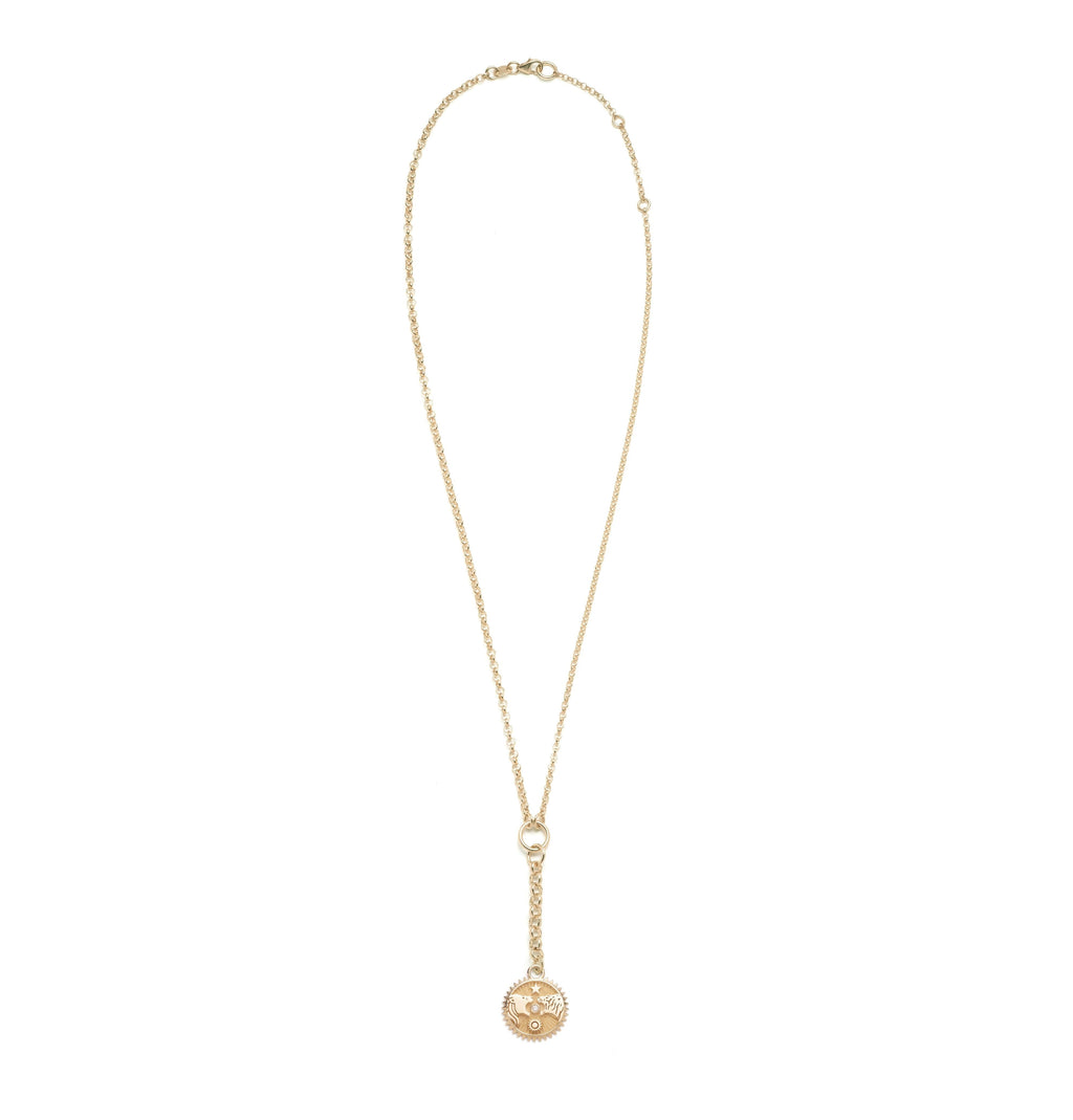 18K Yellow Gold Solar + Lunar - Strength : Small Mixed Belcher Extension Chain Necklace – FoundRae