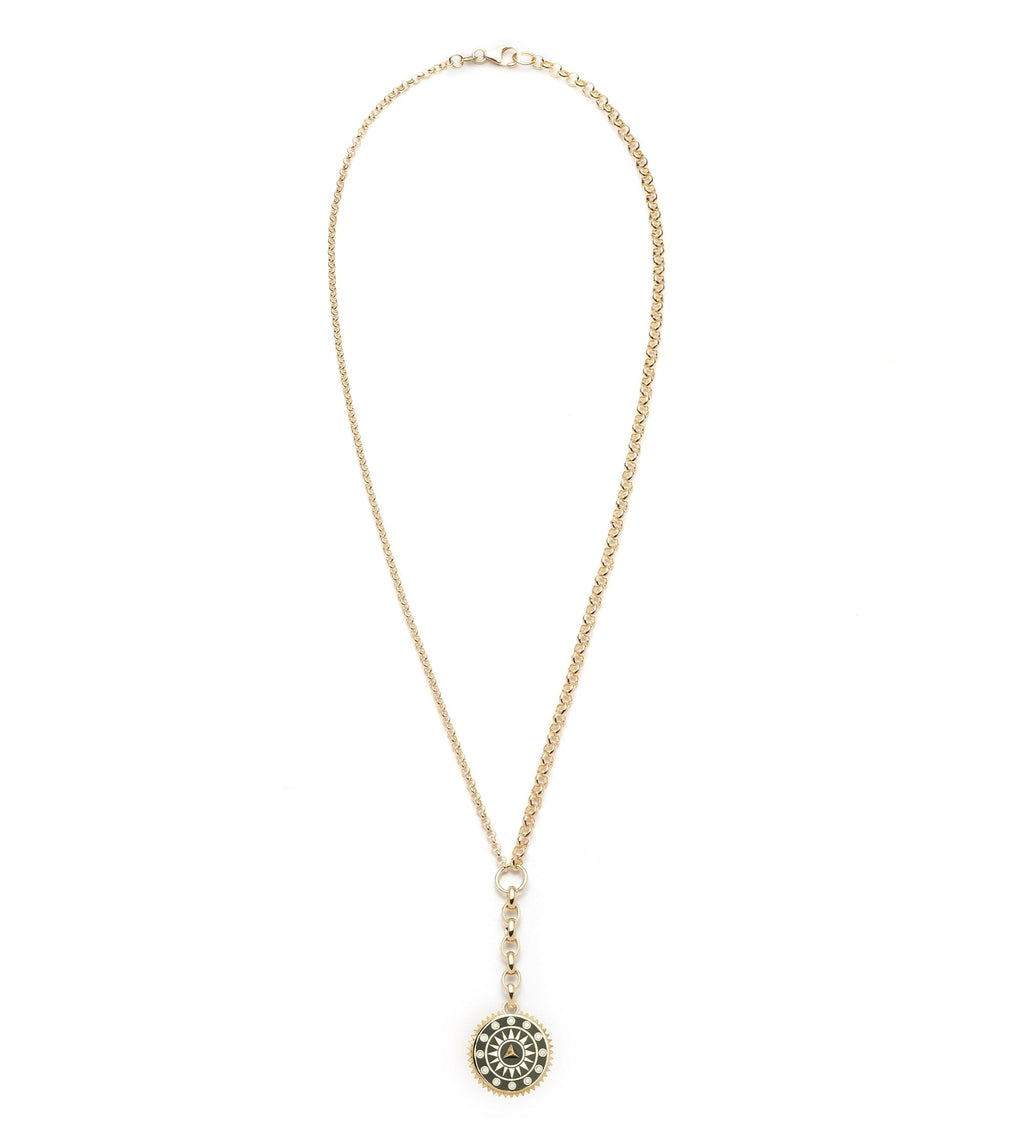 18K Yellow Gold Dream : Champleve Medium Mixed Belcher Extension Chain Necklace – FoundRae