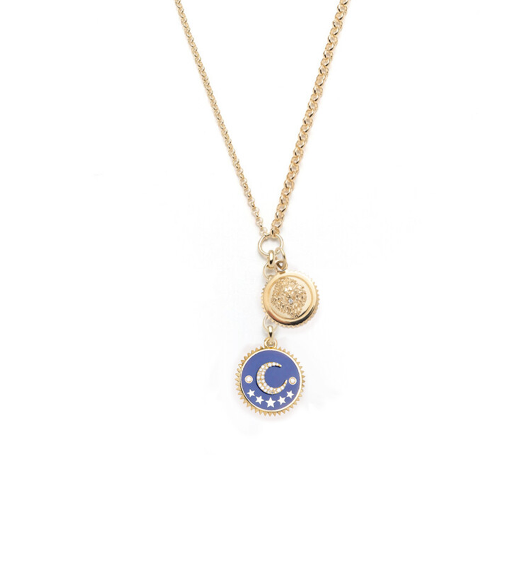 18K Yellow Gold Karma & Strength Enamel Story : Medium Mixed Belcher Extension Chain – FoundRae