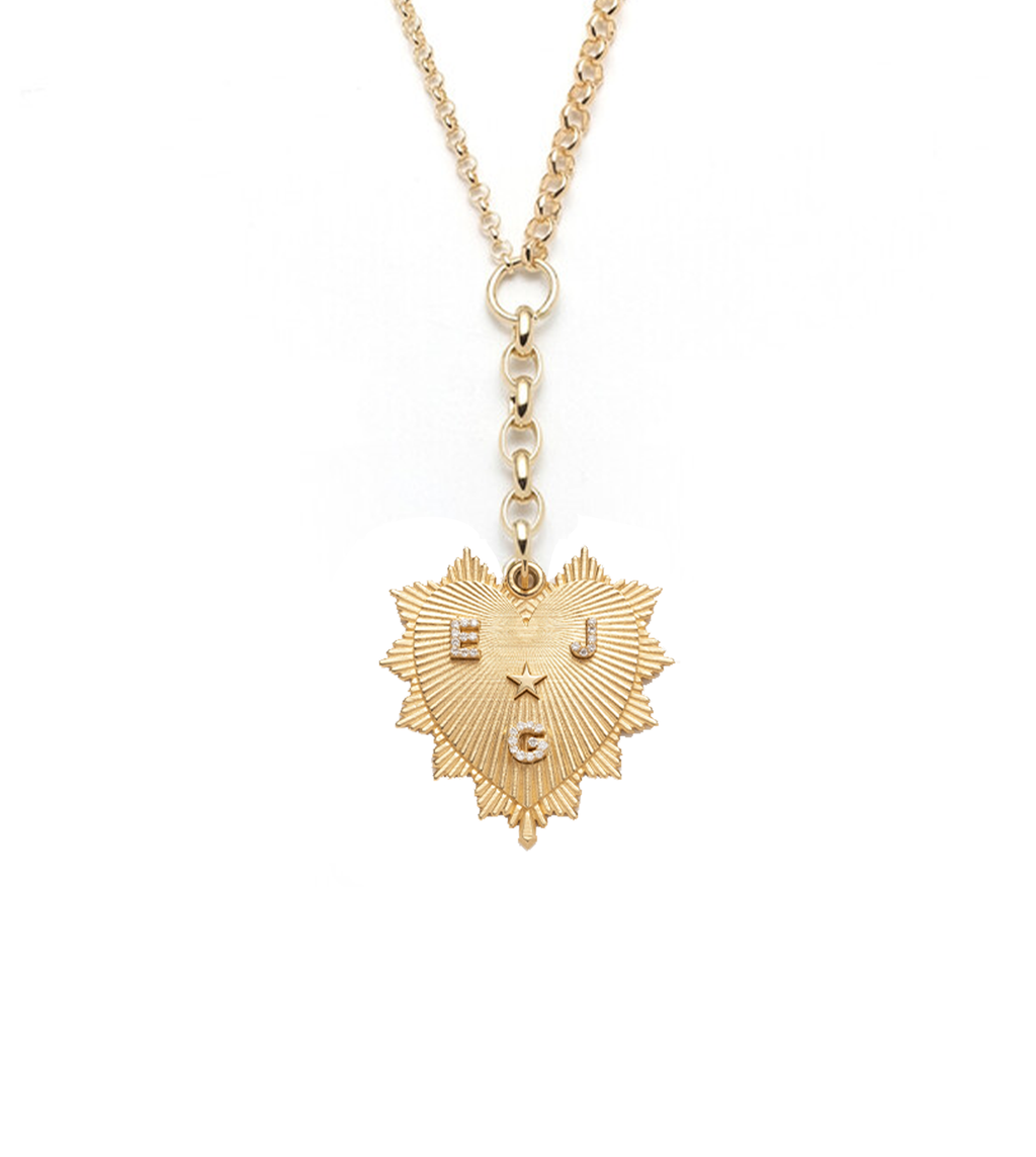 18K Yellow Gold Custom Oversized Love Token : Medium Mixed Belcher Extension Chain Necklace – FoundRae