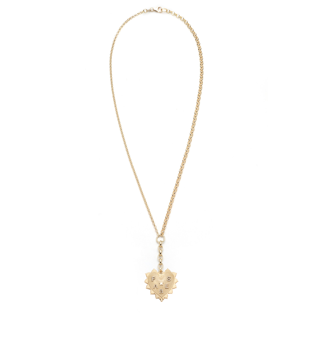 18K Yellow Gold Custom Oversized Love Token : Medium Mixed Belcher Extension Chain Necklace – FoundRae