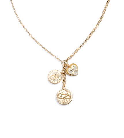Wholeness, Karma, & Love Story : Medium Mixed Belcher Extension Chain Necklace