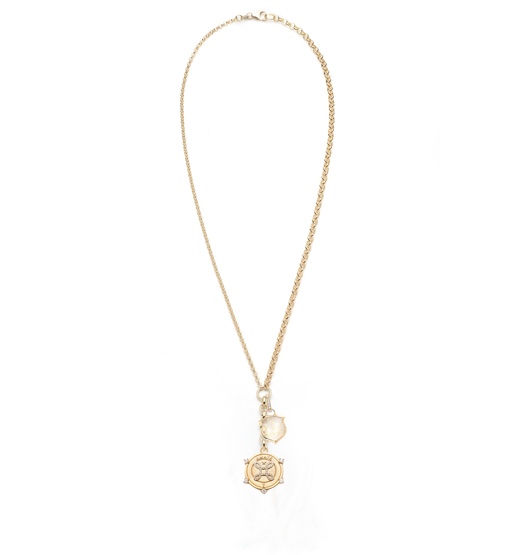 18K Yellow Gold Love & Dream : Medium Mixed Belcher Extension Chain Necklace – FoundRae