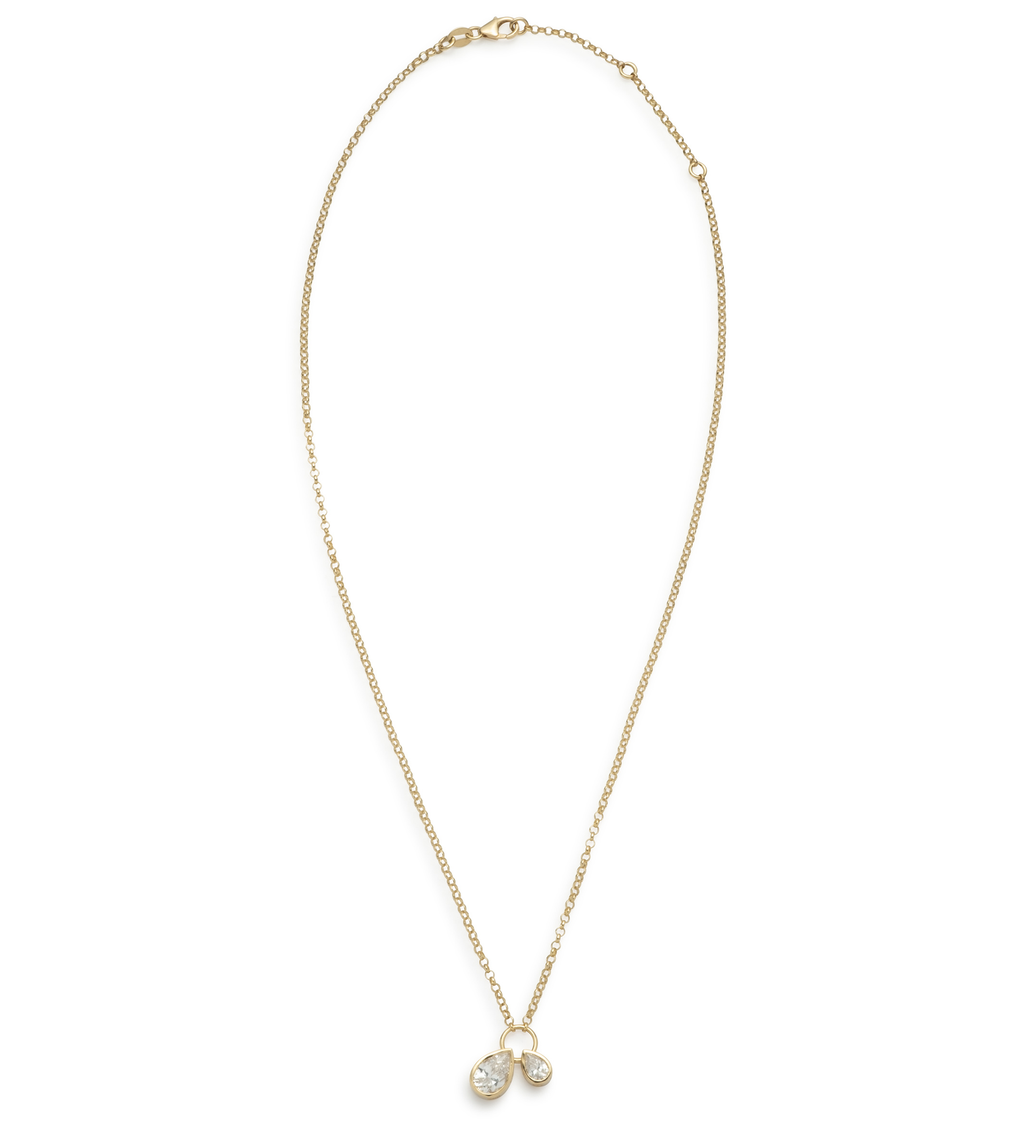 18K Yellow Gold Forever & Always a Pair : Diamond Stationary Necklace – FoundRae