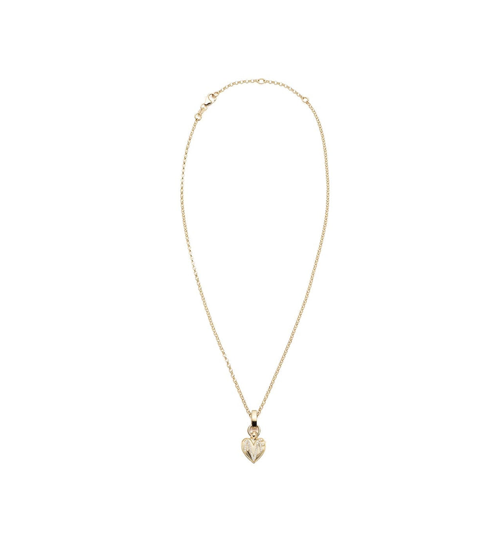 18K Yellow Gold Amate - Love : Fine Belcher Slide Crest Necklace – FoundRae