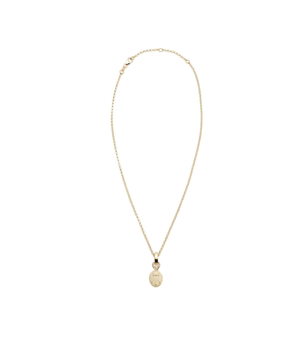 18K Yellow Gold Mind, Body, Soul - Wholeness : Fine Belcher Slide Crest Necklace – FoundRae