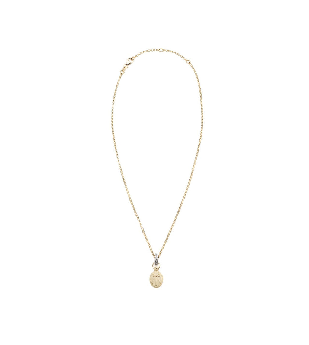 18K Yellow Gold Mind, Body, Soul - Wholeness : Fine Belcher Slide Crest Necklace – FoundRae