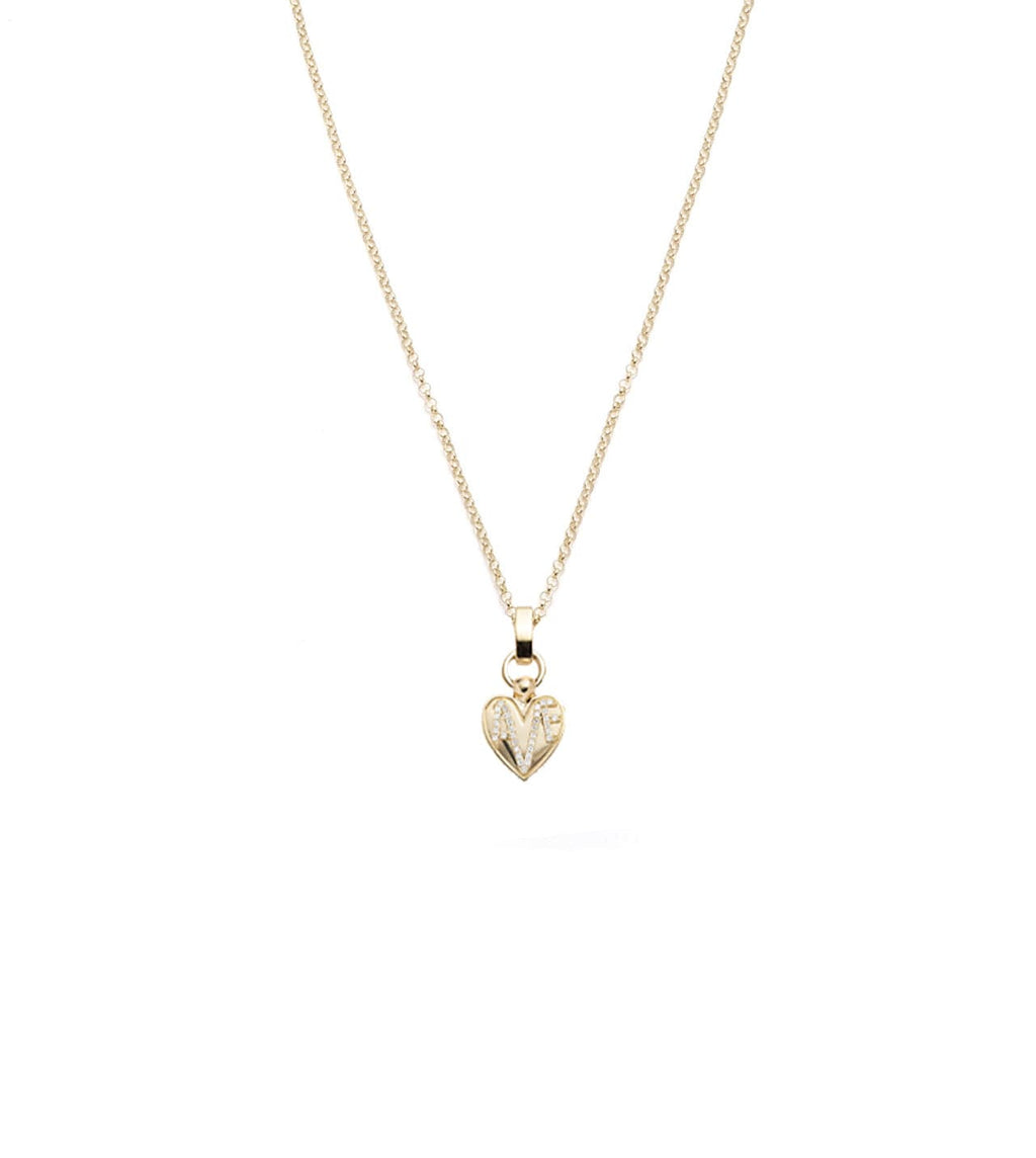 18K Yellow Gold Amate - Love : Fine Belcher Slide Crest Necklace – FoundRae