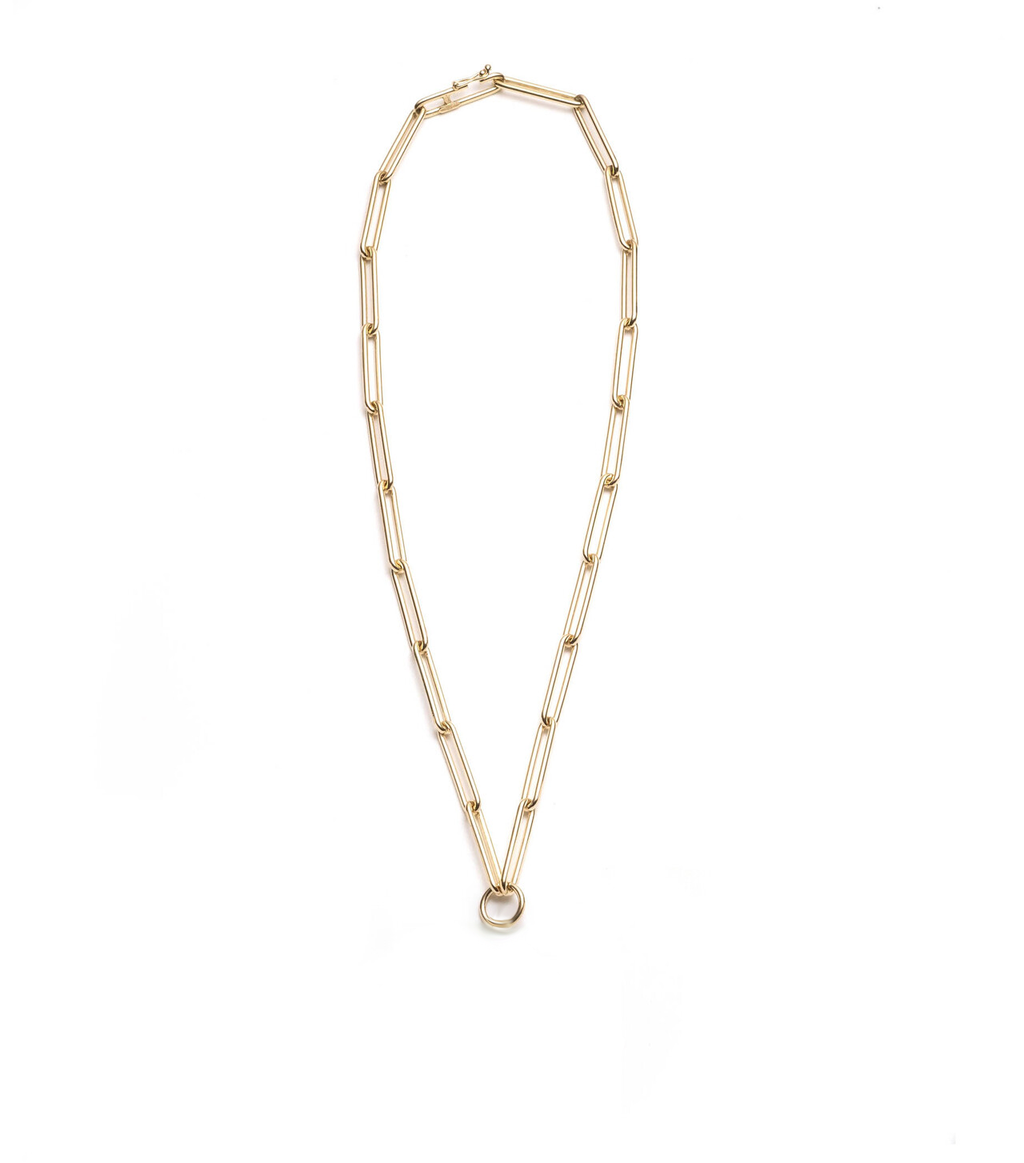 Yellow Gold Extended Clip Chain 16