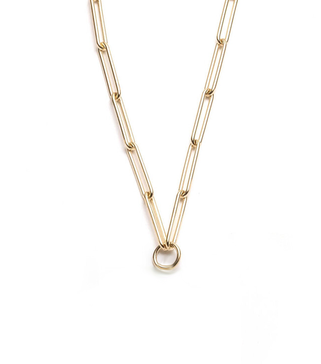 Yellow Gold Extended Clip Chain 16