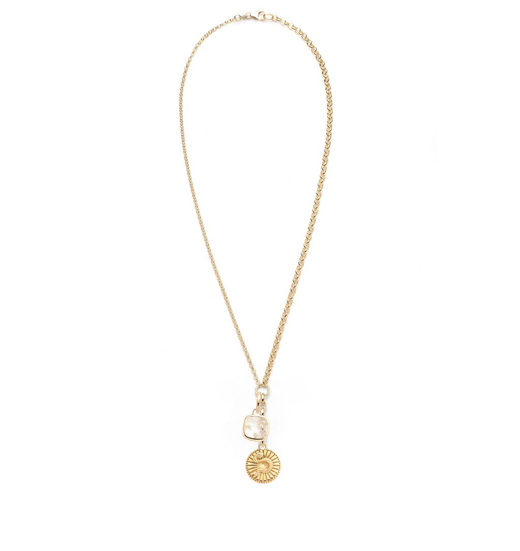 18K Yellow Gold Wholeness & Dream Story : Medium Mixed Belcher Extension Chain Necklace – FoundRae