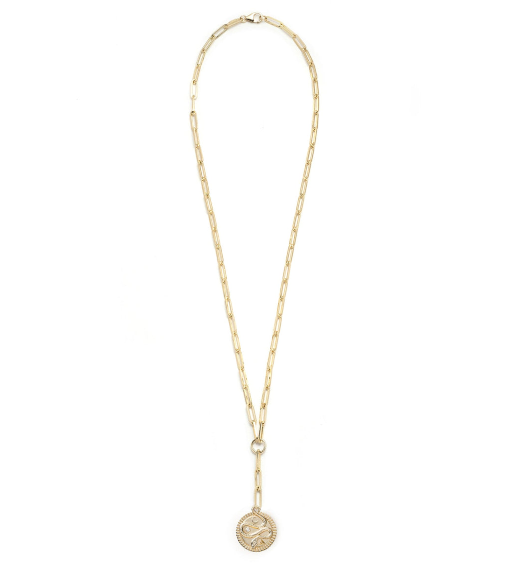 18K Yellow Gold Wholeness : Classic Fob Clip Extension Chain Necklace – FoundRae