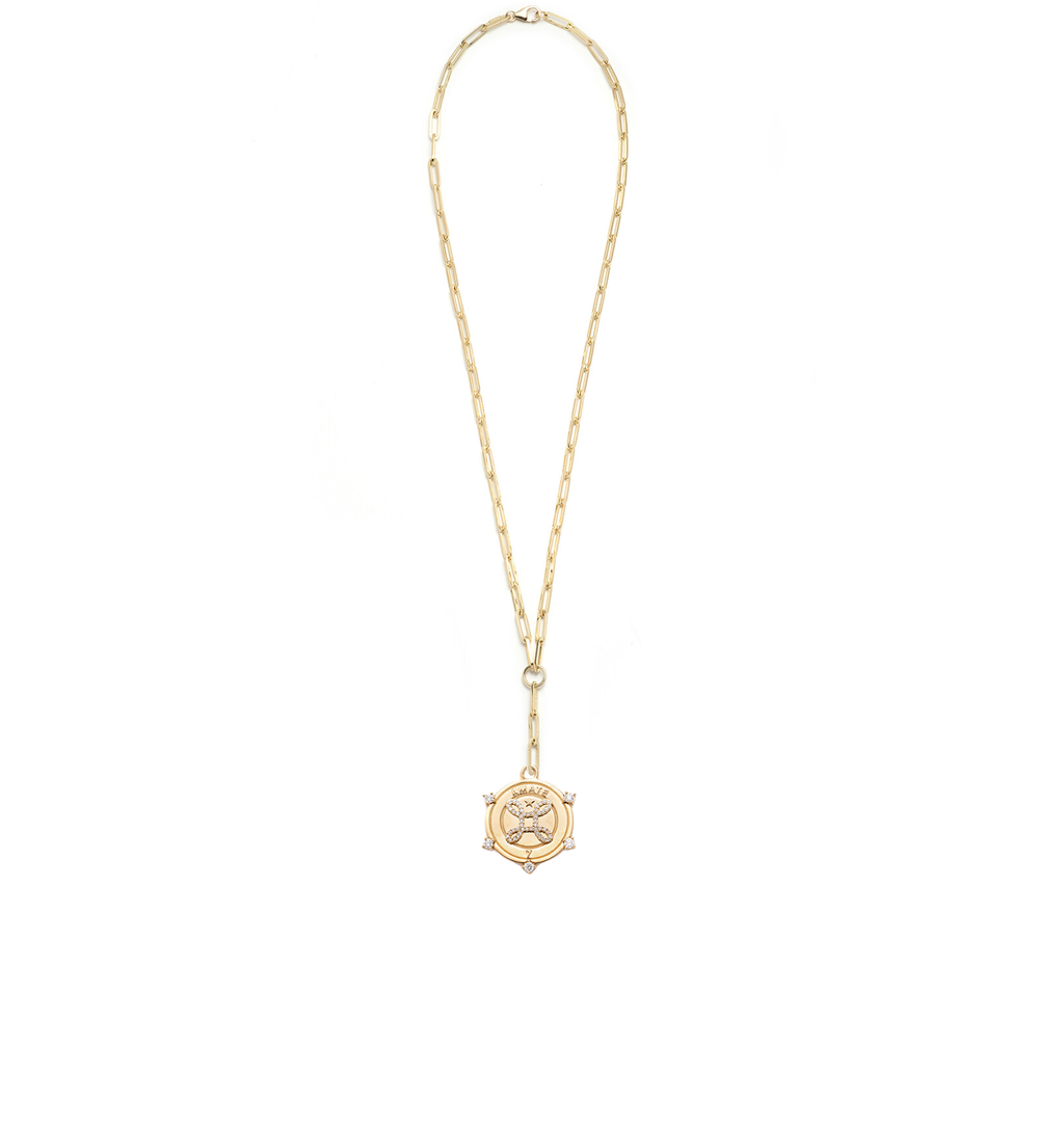 18K Yellow Gold Amate - True Love : Classic Fob Clip Extension Chain Necklace – FoundRae