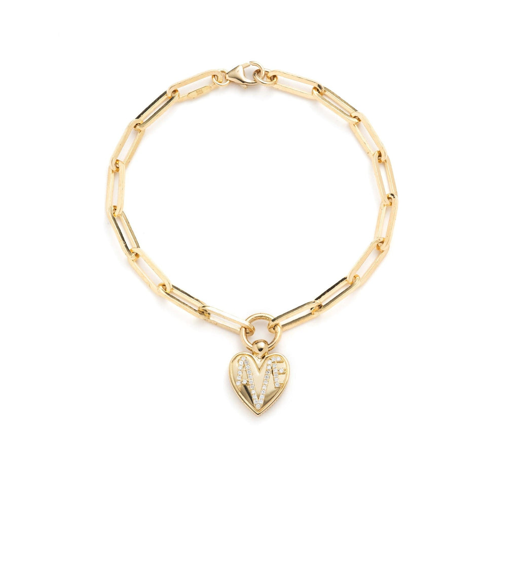 18K Yellow Gold Amate - Love : Classic Fob Clip Chain Bracelet – FoundRae