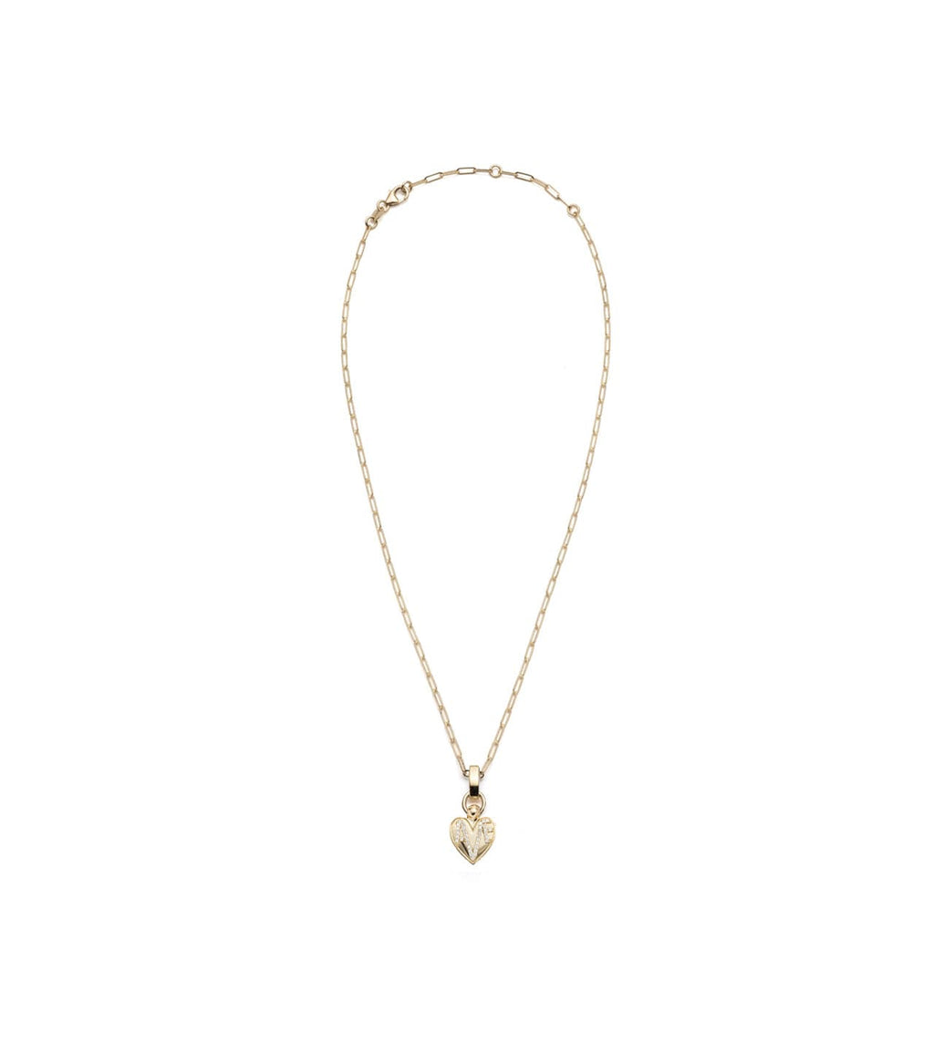 18K Yellow Gold Amate - Love : Super Fine Clip Slide Crest Necklace – FoundRae