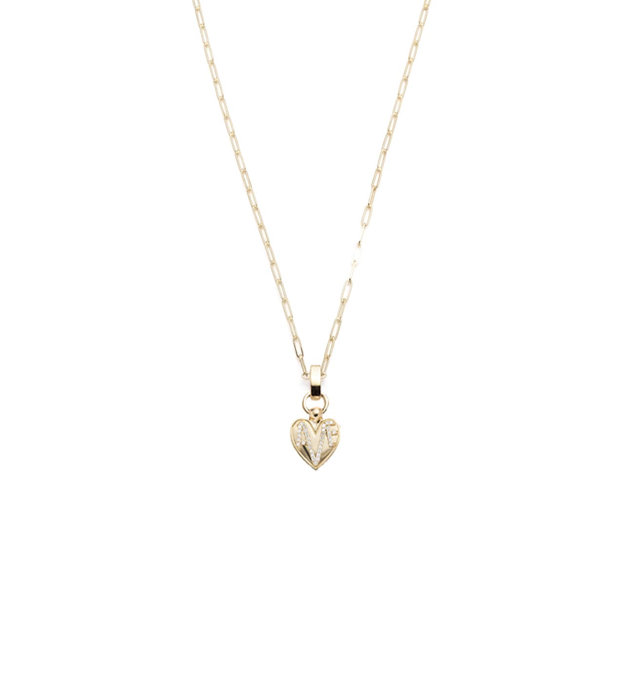 Amate - Love : Super Fine Clip Slide Crest Necklace