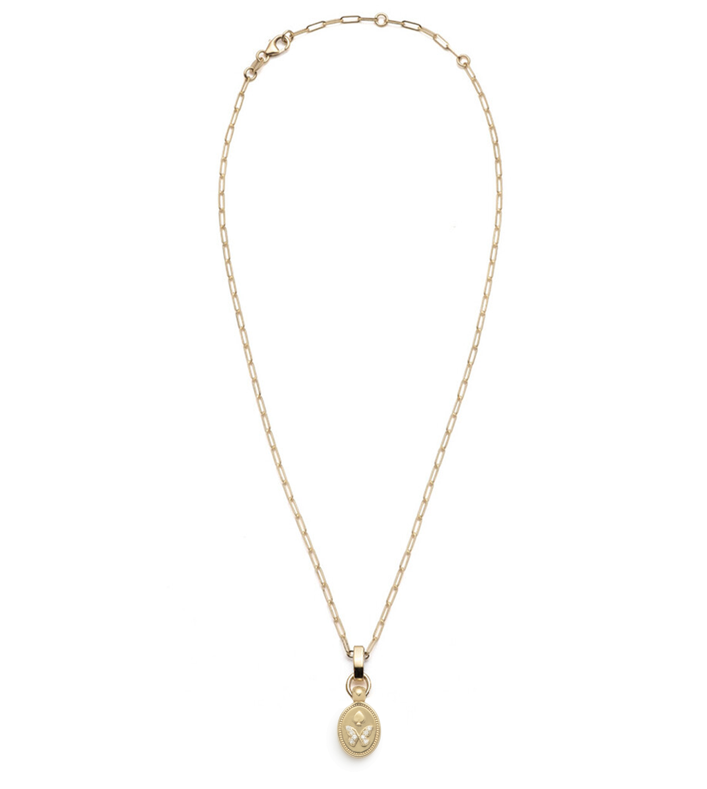 18K Yellow Gold Reverie : Super Fine Clip Slide Crest Necklace – FoundRae