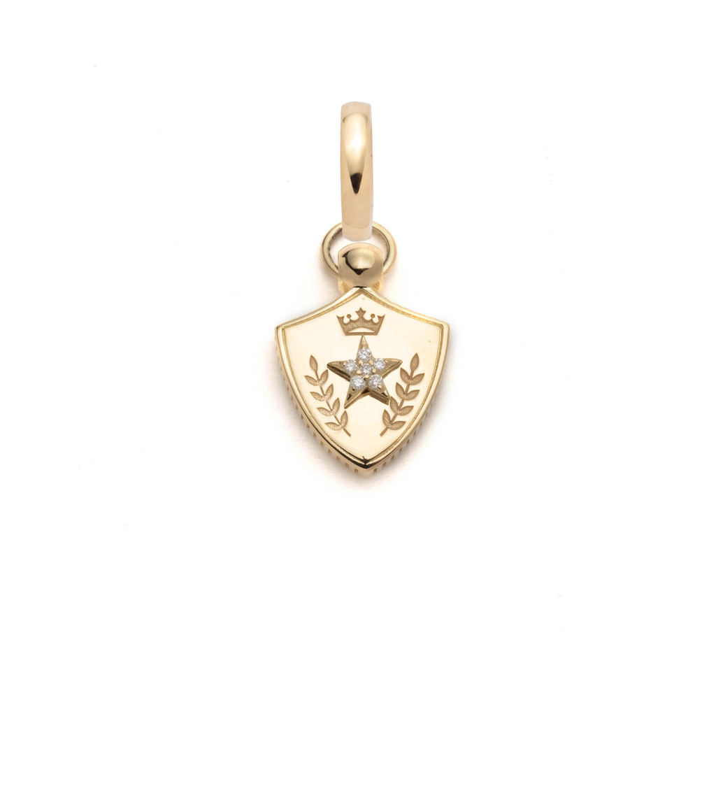 18K Yellow Gold Per Aspera Ad Astra - Dream : Miniature Crest with Oval Push Gate – FoundRae