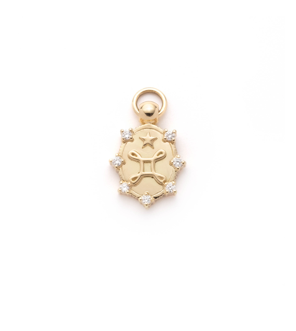 18K Yellow Gold True Love | 'Love Knot' Miniature Crest Pendant | Diamonds, 18K Yellow Gold – FoundRae view 1