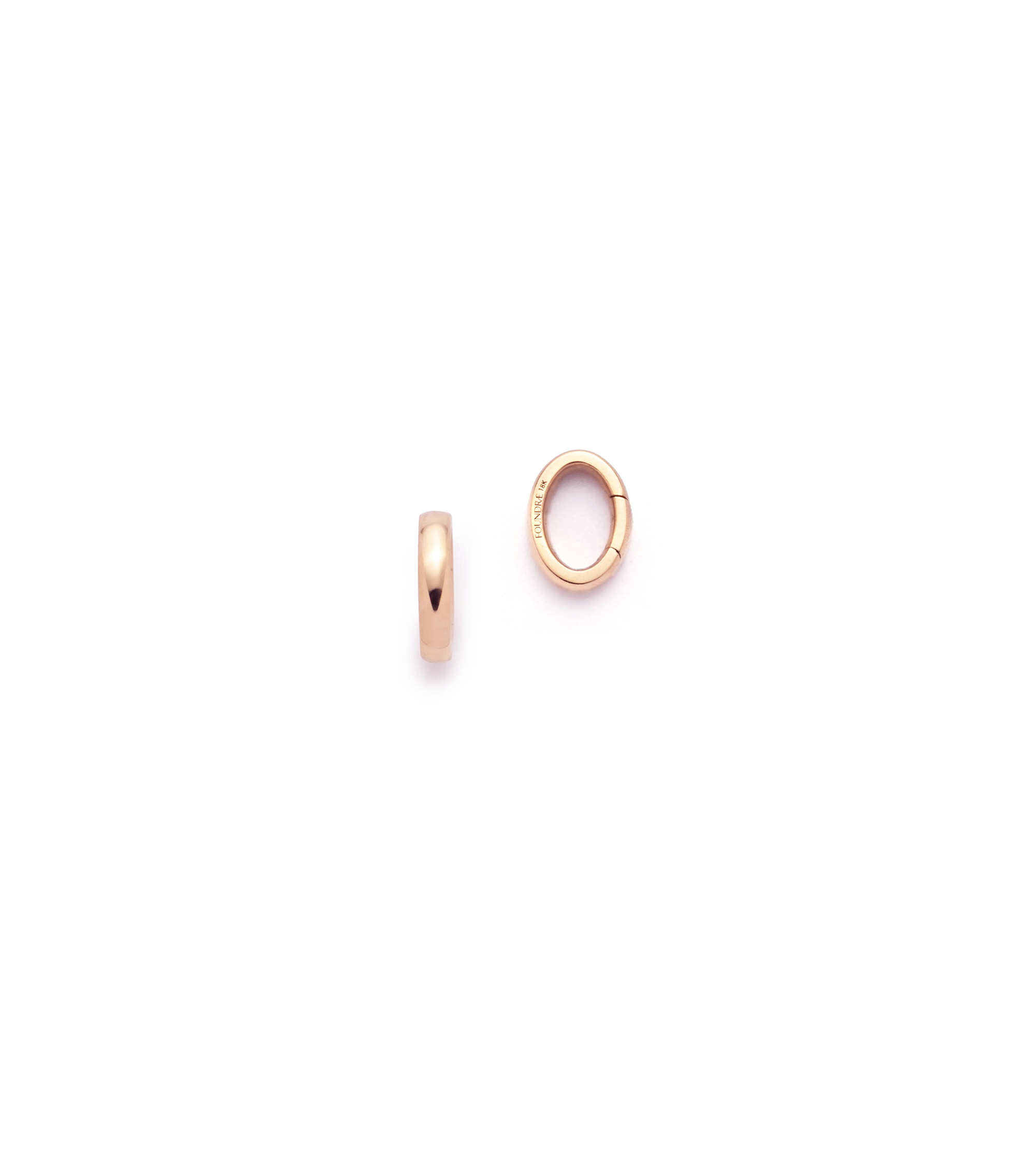 Oval Push Gate Annex Link Rose Gold