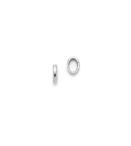 Oval Push Gate Annex Link White Gold