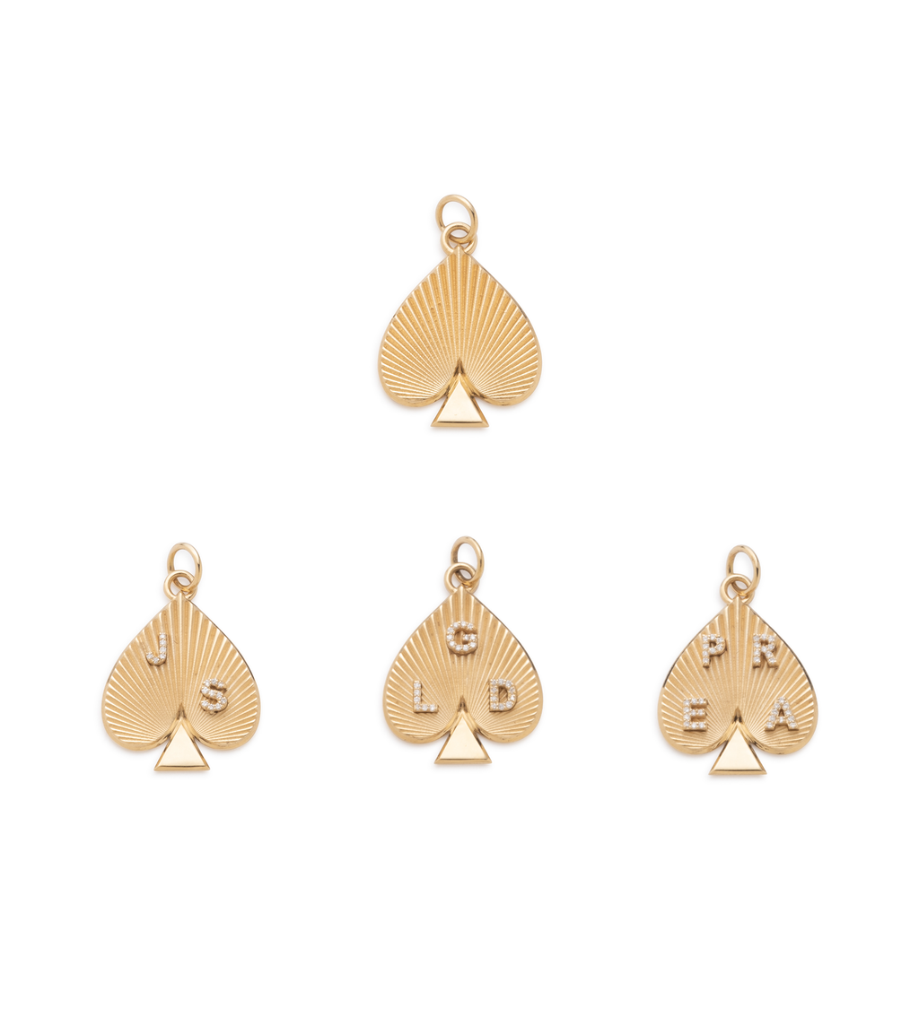 18K Yellow Gold Custom Radiating Spade : Medium Medallion – FoundRae