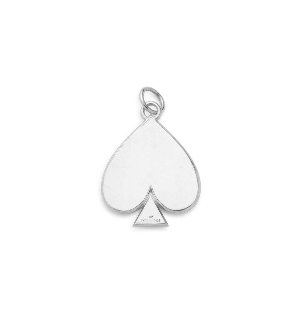 18K White Gold Radiating Spade : Medium Medallion White Gold – FoundRae