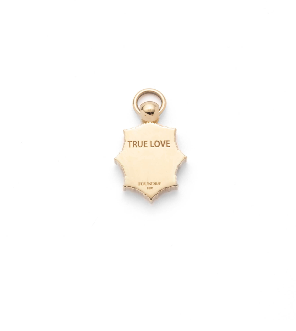18K Yellow Gold True Love | 'Love Knot' Miniature Crest Pendant | Diamonds, 18K Yellow Gold – FoundRae view 3
