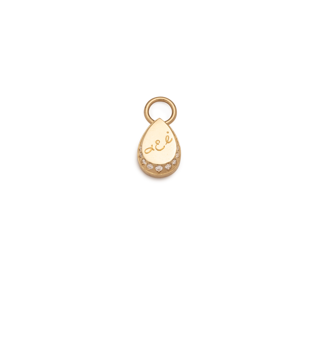 18K Yellow Gold True Love | Forever & Always a Pair 'AEI' Miniature Pendant | Diamonds, 18K Yellow Gold – FoundRae view 1