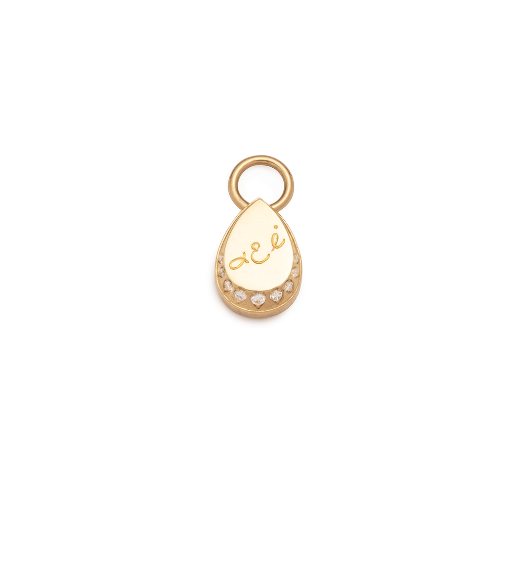 18K Yellow Gold True Love | Forever & Always a Pair 'AEI' Small Pendant | Diamonds, 18K Yellow Gold – FoundRae view 1