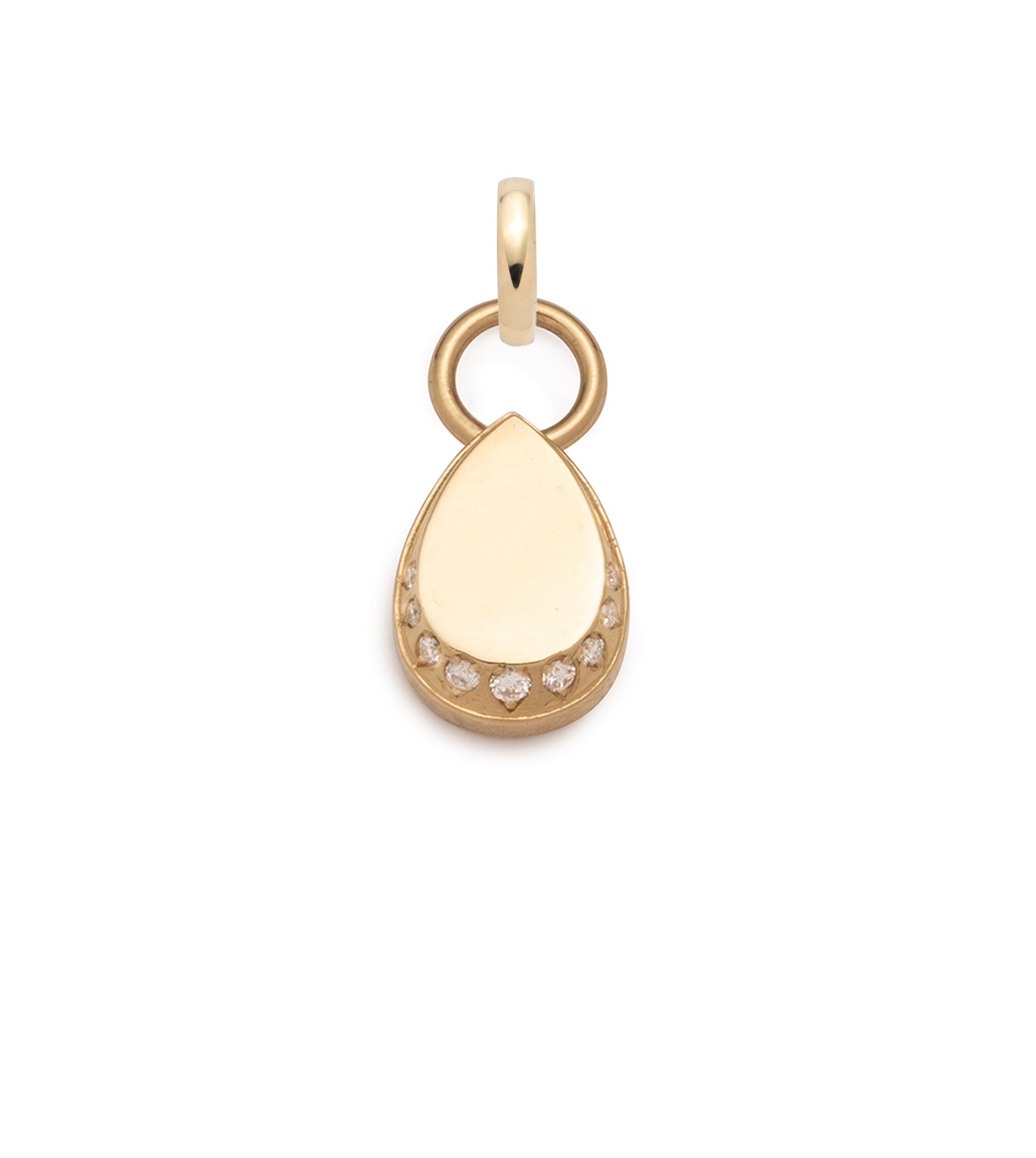 Engravable Pear : Small Medallion with Oval Push Gate