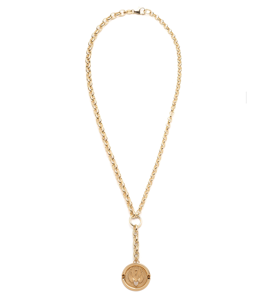 18K Gold Beloved, With Wings We Fly - Love & Vivacity : Heavy Mixed Belcher Extension Necklace – FoundRae