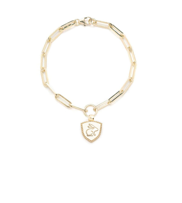 18K Yellow Gold True Love : Love Token Oval Link Chain Bracelet – FoundRae