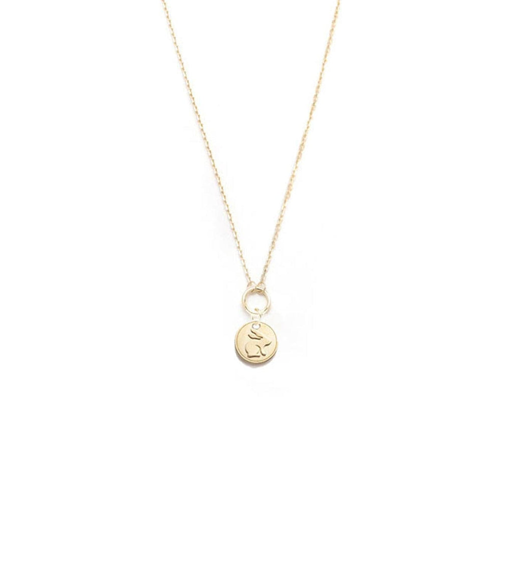 Bunny - True Love : Miniature Coin Drop Necklace view 1