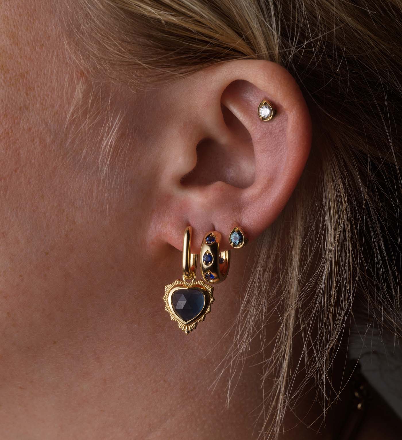 Forever & Always a Pair - Love : 0.16ct Diamond Gemstone Stud Earring
