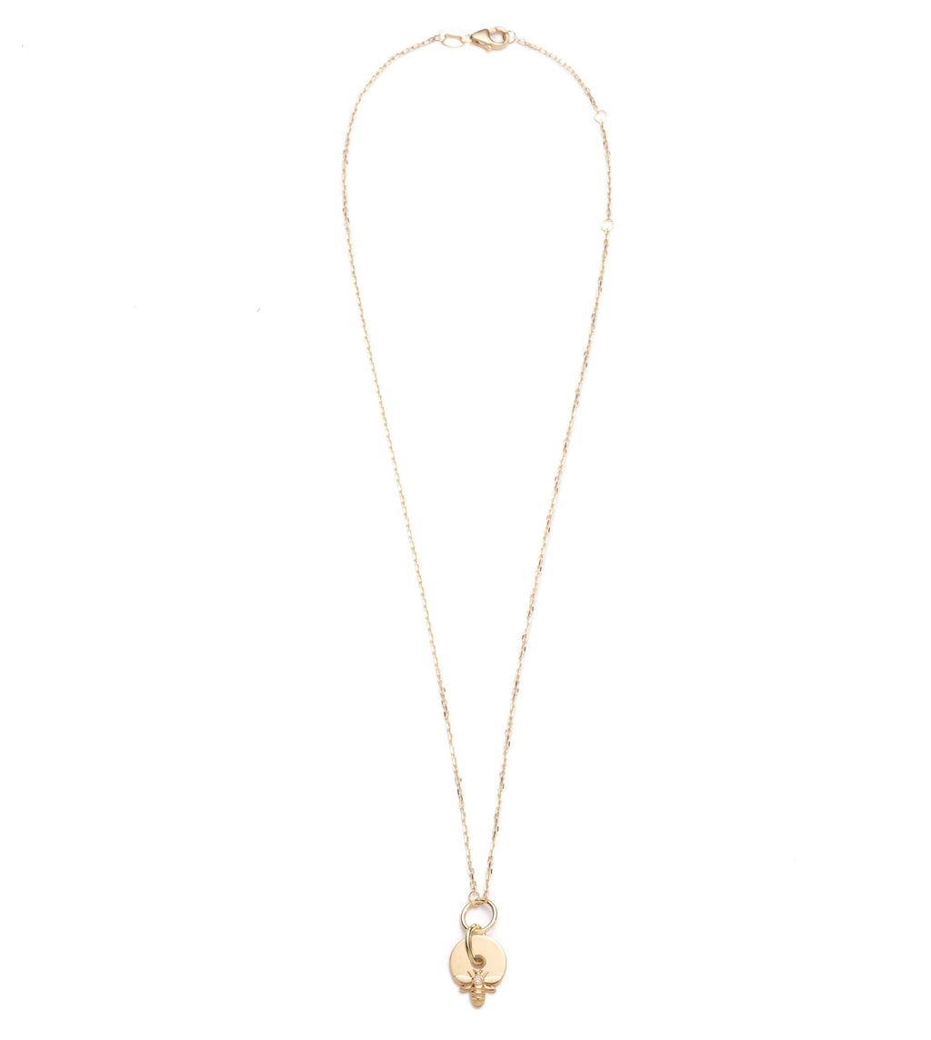 18K Gold Bee - FoundRae X Every Mother Counts : Disk Drop Necklace – FoundRae