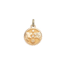 Solar + Lunar - Strength : Baby Medallion with Oval Pushgate