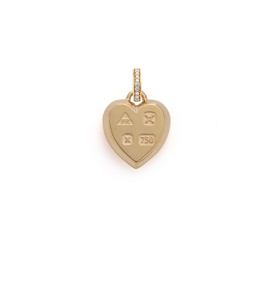 18K Yellow Gold Heart - True Love : Medium Ingot Medallion with Oval Pushgate – FoundRae