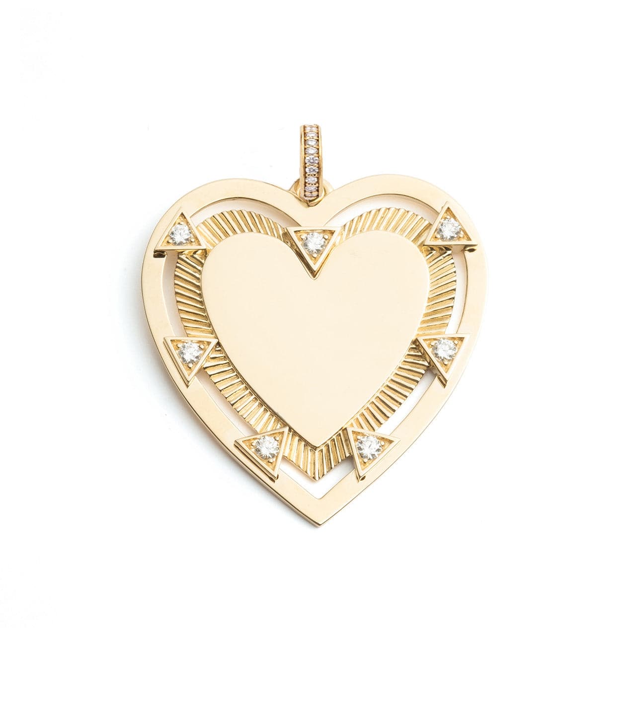 Heart - True Love : Oversized Engravable Heart Medallion with Oval Pushgate