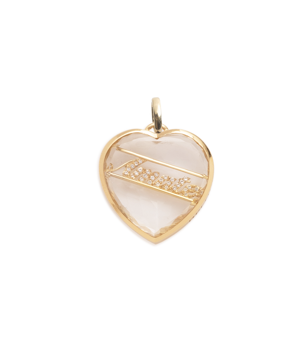 18K Yellow Gold Amate - Love : Sealed Gemstone Medallion with Oval Pushgate – FoundRae