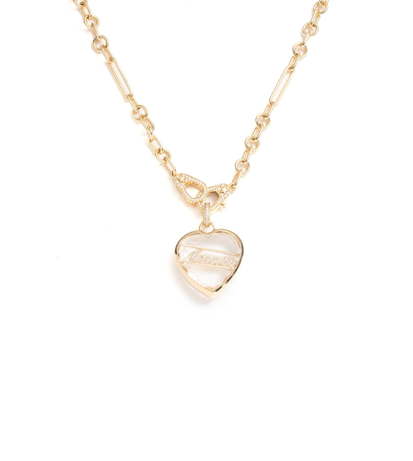 FOUNDRAE Strength + Love Heart Beat 18-karat gold and enamel necklace |  NET-A-PORTER