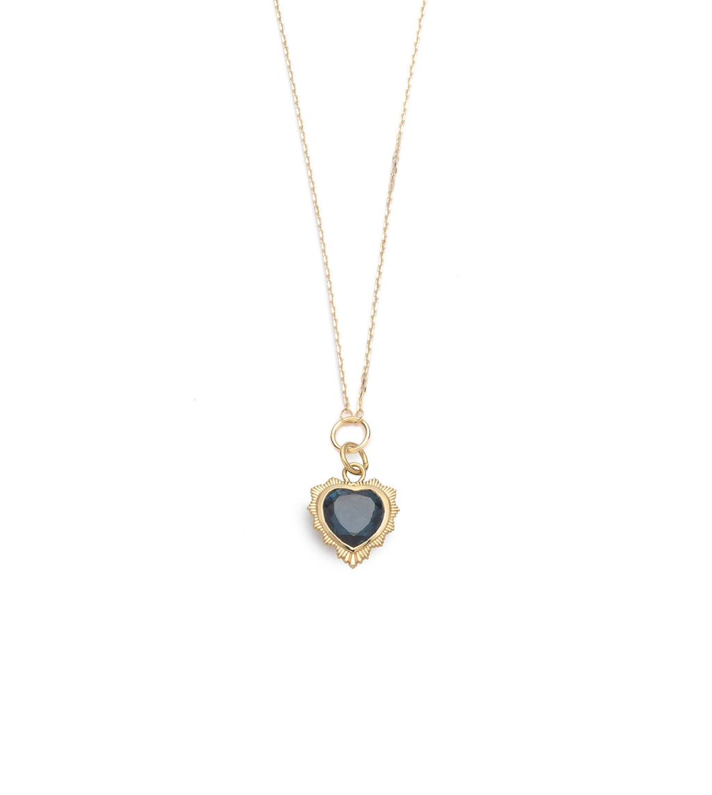 Gemstone Heart - Love :  Miniature Medallion Drop Necklace view 1