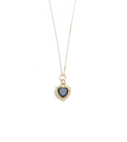 Gemstone Heart - Love :  Miniature Medallion Drop Necklace